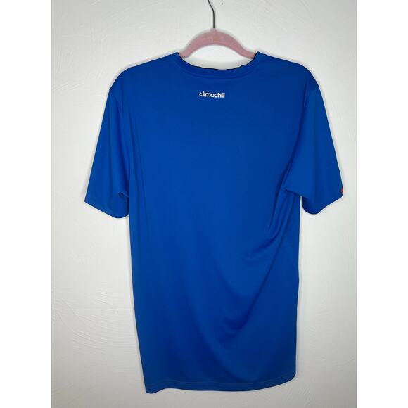 Adidas Climachill Athletic Shirt Men's Size Medium Royal Blue Workout Active - Picture 3 of 7